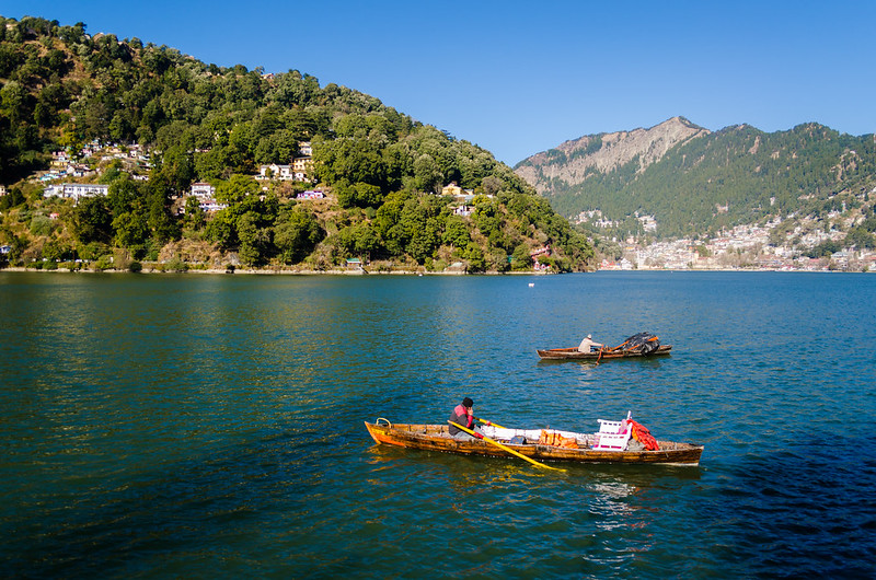 Boating at Naini Lake on a short break to Nainital
